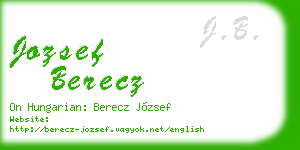 jozsef berecz business card